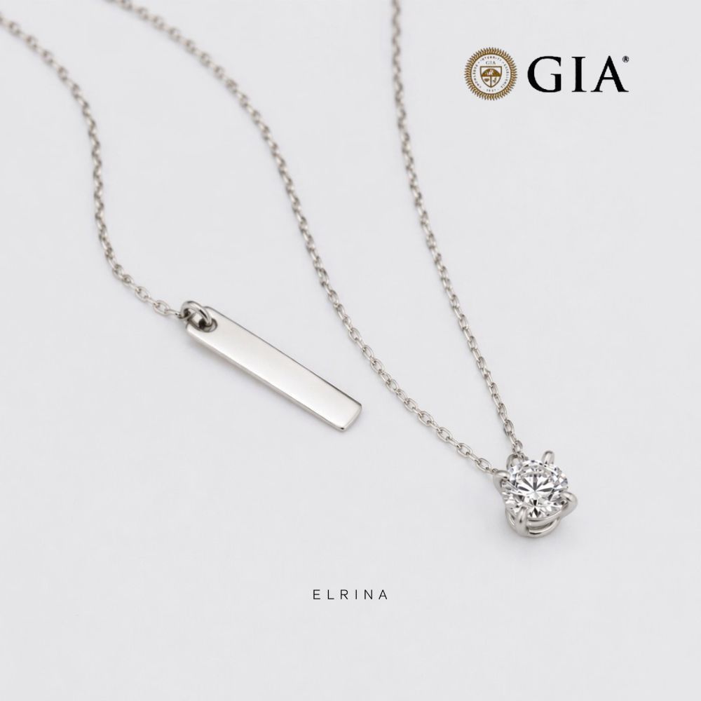 ダイヤモンドネックレス 一粒 プラチナ Pt950 GIA鑑定書付き 0.23ct Hカラー I1 レディース 日本製 ELRINA|ELRINA JEWELRY DESIGN
