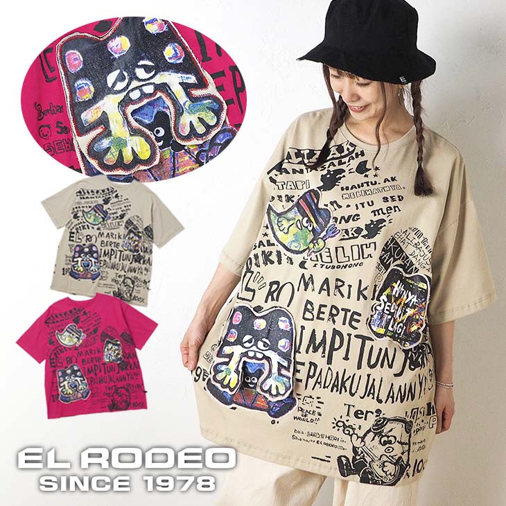 貨物輸送無料 御化けキャラ アップリケ Ｔシャツ レディース トップス ユニ一発やる 半袖 心地よい 大層らしい大きさ ゆったり 大層らしい ビッグ 派手 自己同一性的 総柄 総刷り上げる 盛りだくさん