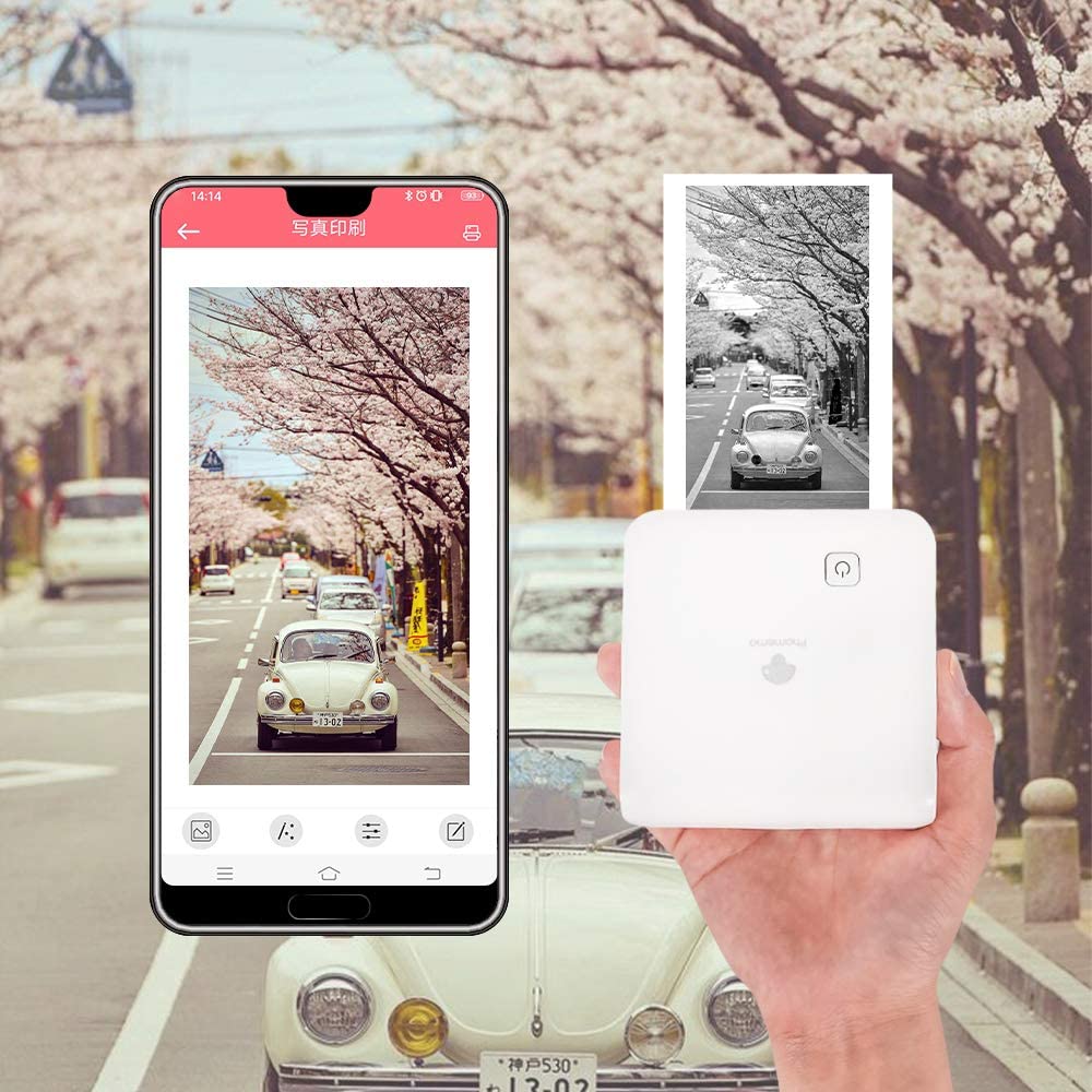 即出荷 サーマルプリンター Phomemo M02 Pro 300dpi スマホ対応 モバイルプリンター ポータブル式 ミフォトプリンタ メモプリンター 感熱プリンター 白黒プリンター 写真印刷 Bluetooth接続 勉強 学生向 在宅勤務 自宅学習 プレゼント 多国言語対応app 日本語取扱説明書