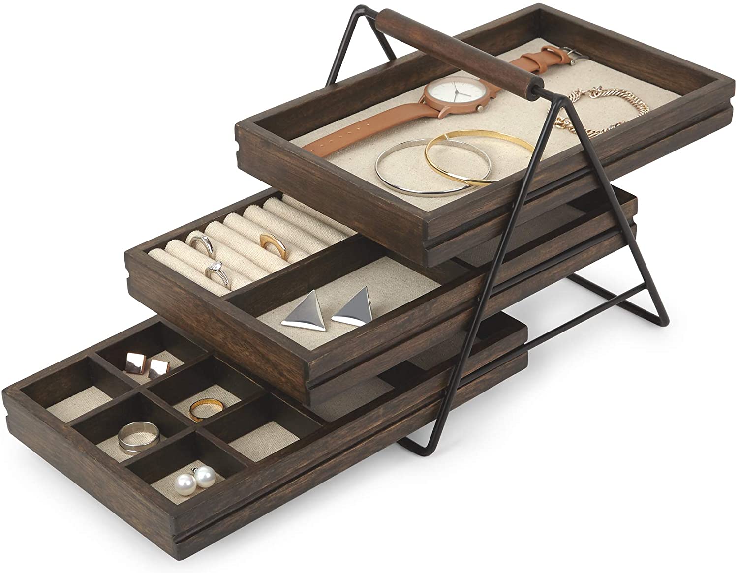 【楽天市場】umbra 【宝石 宝石箱 ジュエリー収納 収納ボックス ジュエリーボックス イヤリング ピアス ネックレス リング ケース 時計