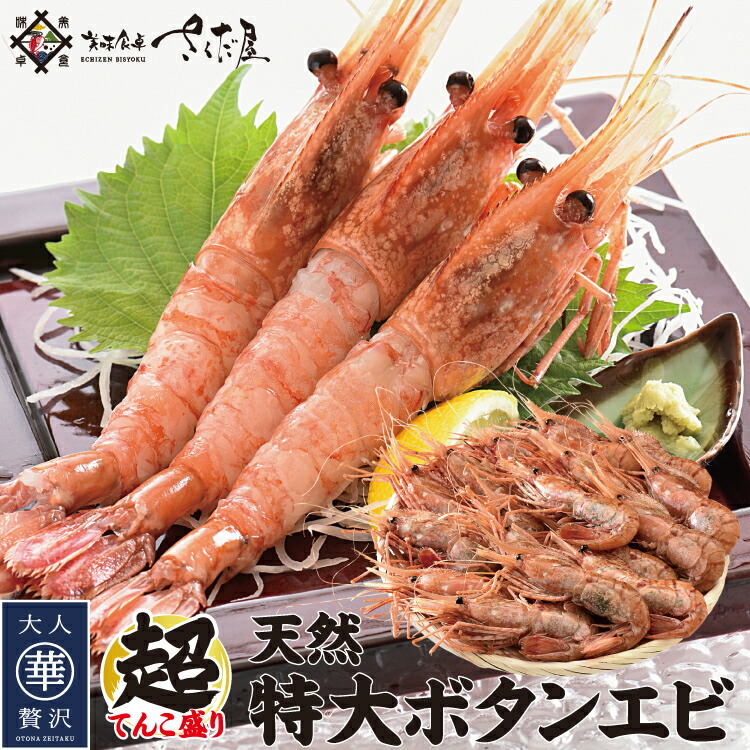 天然ジャンボぼたんえび 1kg 特大サイズ 14～16尾 生食可【冷凍便】 美味しい贈物 母の日 父の日