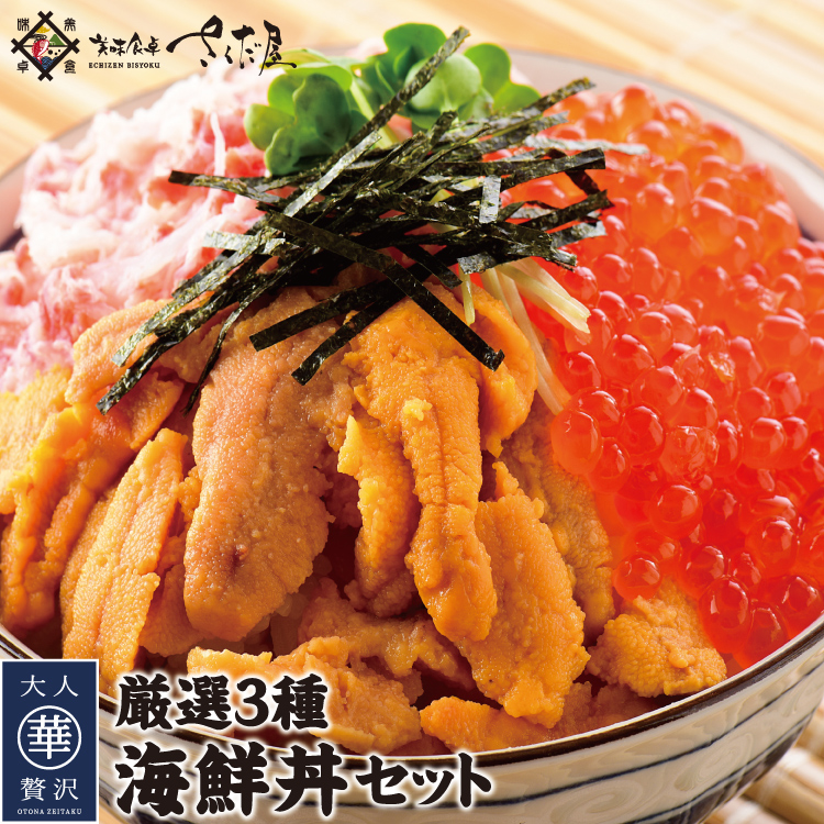 海鮮丼 ウニ・カニ・いくら たっぷり海鮮丼セット 約4杯分・約8杯分 【冷凍便】海鮮 ギフト 魚卵 刺身 小分け 海鮮丼の具 魚介類 水産加工品 送料無料 美味しい贈物 母の日 父の日