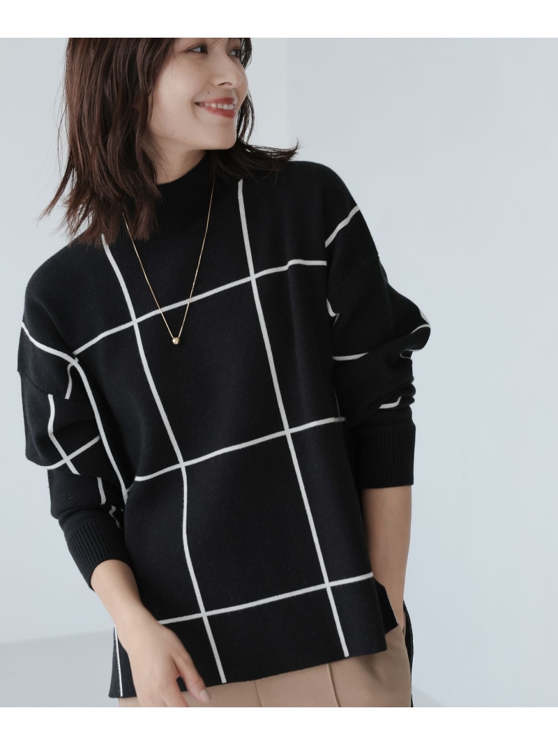 【楽天市場】【SALE／28%OFF】濃密なめらかモックネックチェック 大きいサイズ ゆったり 963170 Elura エルーラ トップス ...