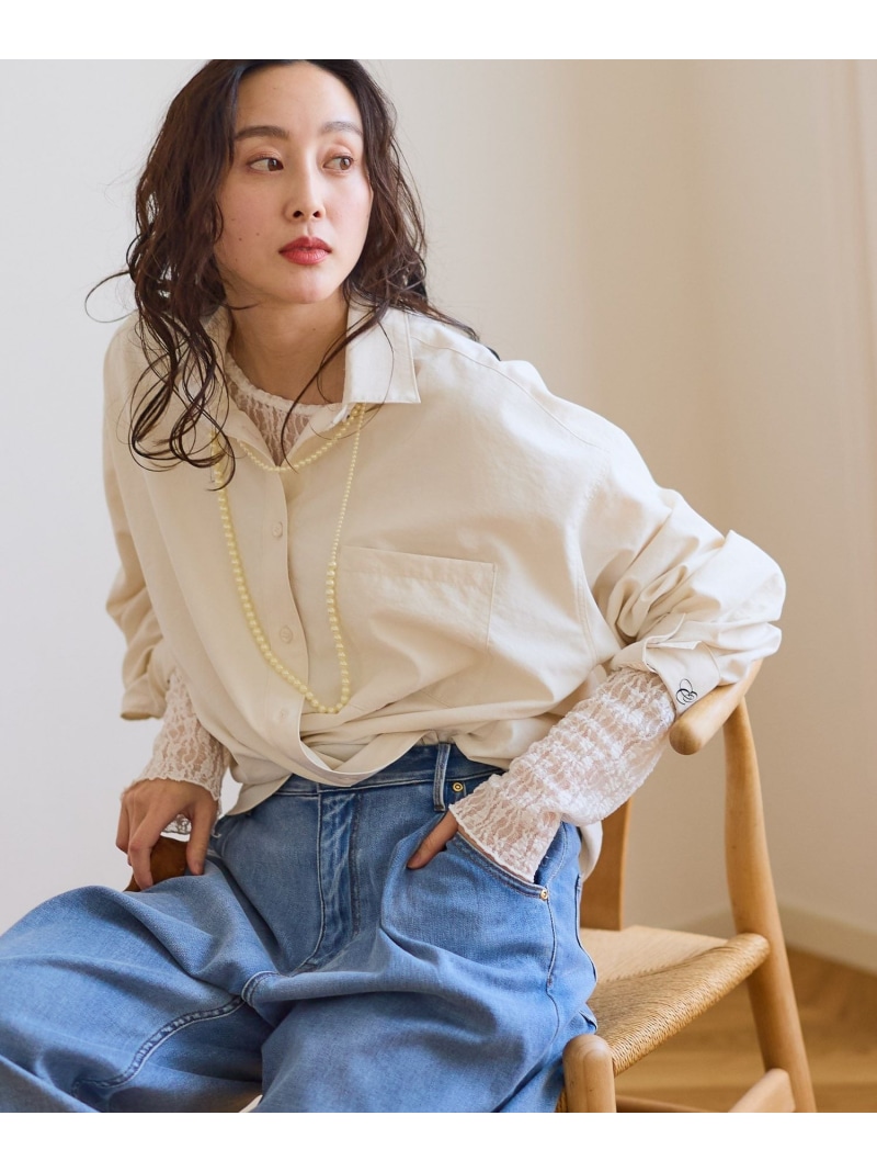 【SALE／20%OFF】アイロンいらずレギュラーシャツ/634737 Elura エルーラ トップス シャツ・ブラウス ホワイト ピンク ブラウン【RBA_E】【送料無料】[ Fashion]
