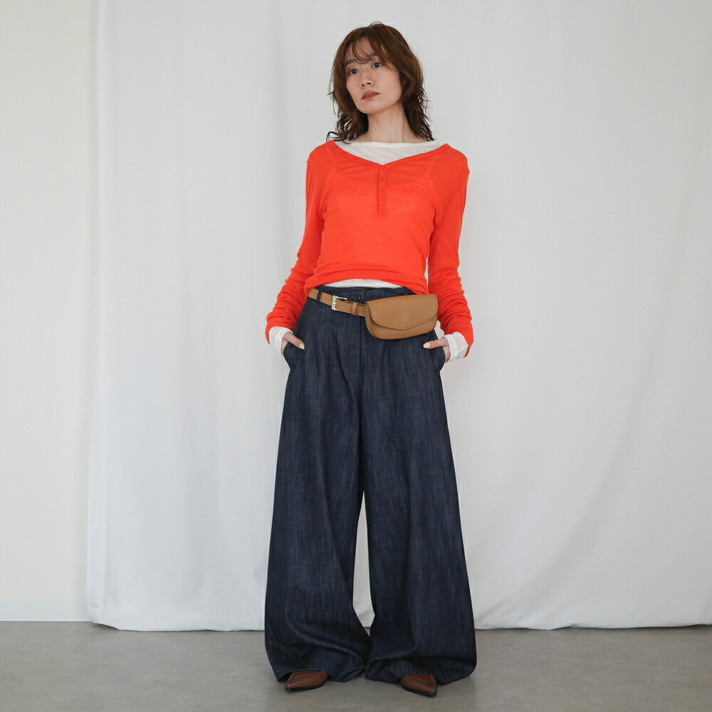 Wide straight indigo パンツ / インディゴデニムカラー｜e-m connection