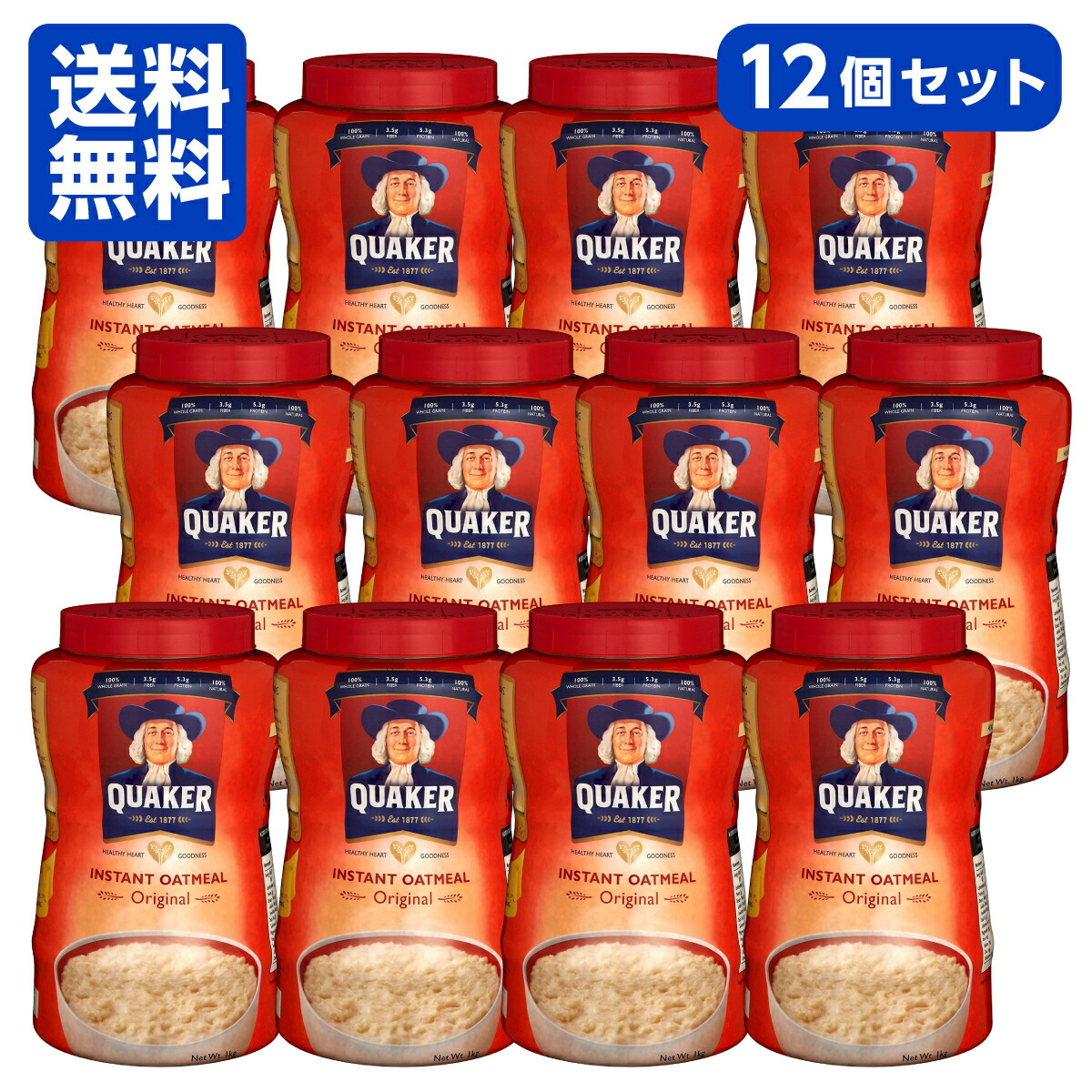 穀類 関連 QUAKER 送料無料 オートミール 1200g×12個セット クエーカー オススメ オールドファッション