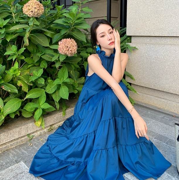 楽天市場】ティアードロングワンピース ワンピース ロング丈 袖なし