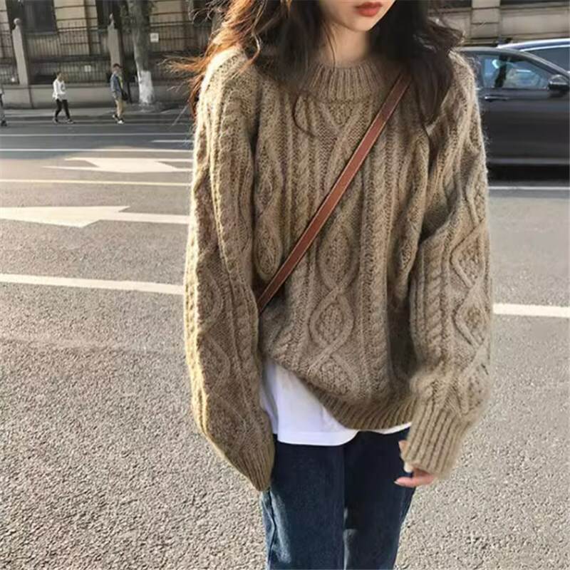 トップス セーター アランセーター フィッシャーマンセーター 袖あり 長袖 ラウンドネック レギュラー かわいい きれいめ シンプル カジュアル 大人 上品 おしゃれ お洒落 かっこいい 無地 秋 冬 アラン模様 レディース ビジネス OL デート お出かけ 女子会 ショッピング