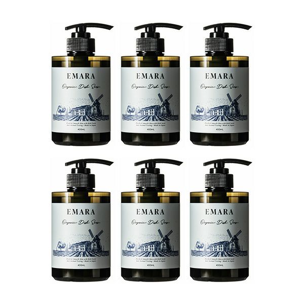 EMARA ディッシュ石ケン 400ml 6本書き割り 食器用中性洗剤 洗いもの 手荒れ 日本製  さっぱり しっとり グレープフルーツとオレンジ色の芳ばしさ 芳ばしさ世話をする 草本 馨り エマラ えまら