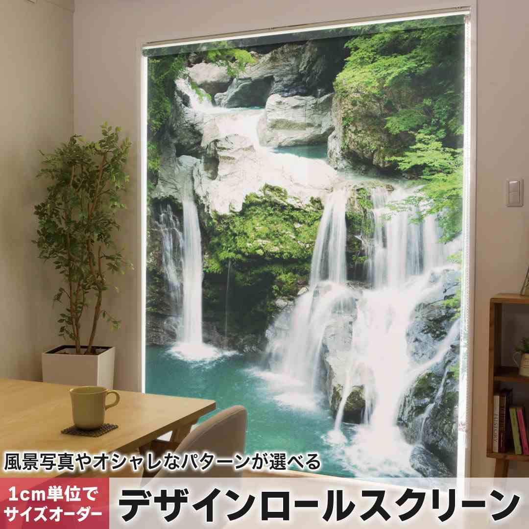 1cm単位サイズオーダー ロールスクリーン ロールカーテン オーダーメイド タチカワ 日本製 間仕切り カーテン 採光 非遮光 目隠し UVカット カーテンレール チェーン式 プル式 写真 風景 景色 003434|e-Mart