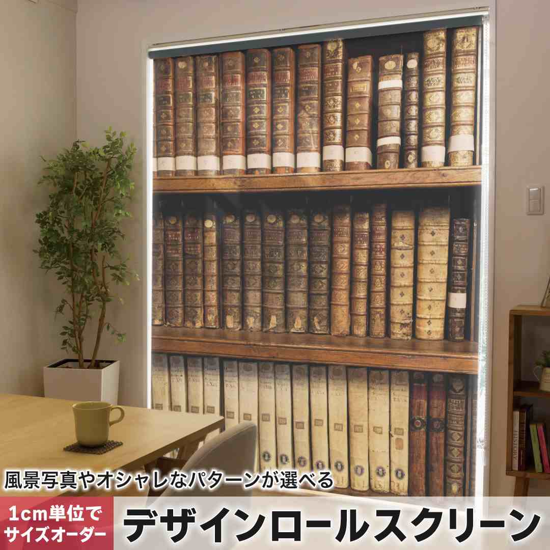 1糎ユニット大きさ購入注文 ロールスクリーン ロールカーテン 購入注文お手伝いさん タチカワ 日本製 中仕切り 覆い布 採光 非遮光 包みかくし UVとり捨てる 覆い布線路 チェーン店式 引っ張ること式 書物棚 レトロ 活動写真 010025