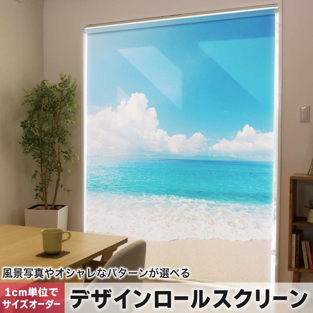 1糎ユニット大きさ購入注文 ロールスクリーン ロールカーテン 購入注文お手伝いさん タチカワ 日本製 中仕切り 覆い布 採光 非遮光 包みかくし UVとり捨てる 覆い布線路 チェーン店式 引っ張ること式 海 砂浜 活動写真 011085