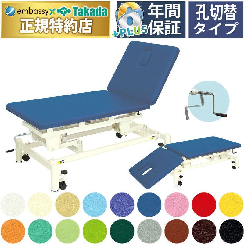 【ポイント6倍】高田ベッド 手動式トリート２Ｓ リハビリベッド 日本製 手動昇降式 キャスター付き プラットホーム トレーニングテーブル リハビリベッド 訓練台 医療 幅広 施術台 診察台 治療台 福祉 運動療法 国産 TB-1043