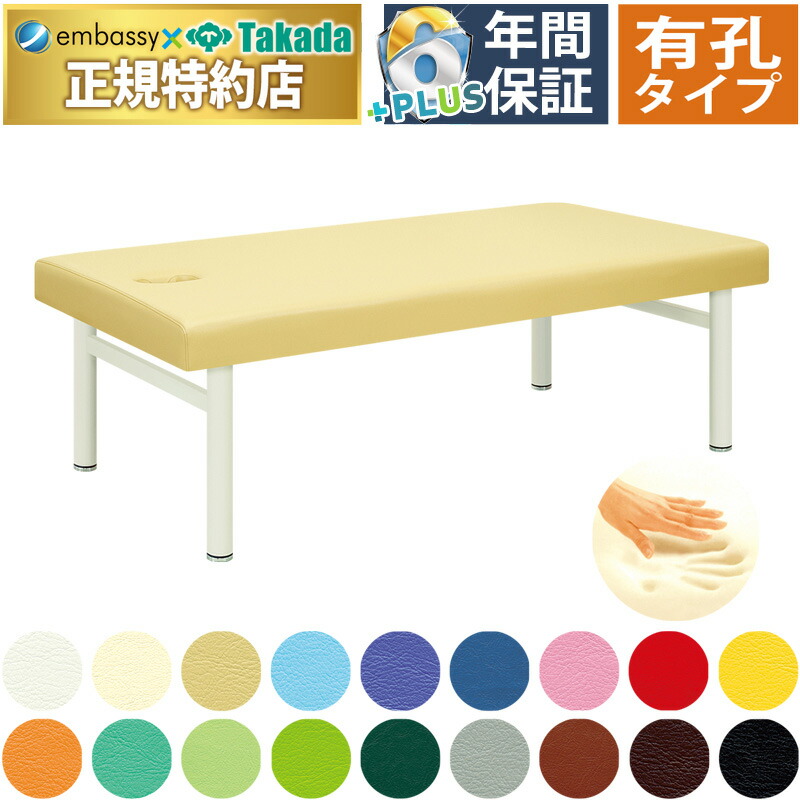 有孔フタ付きワイド TB-288 幅広 治療用ベッド 診察台 高田