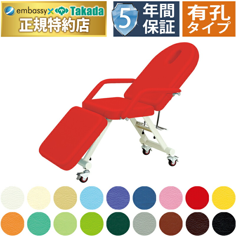 通販激安 高田ベッド 有孔ピックス マッサージベッド エステベッド フェイシャルベッド キャスター付き 背上げ リクライニング 脚上げ 手置き付き Tb 190u Fucoa Cl