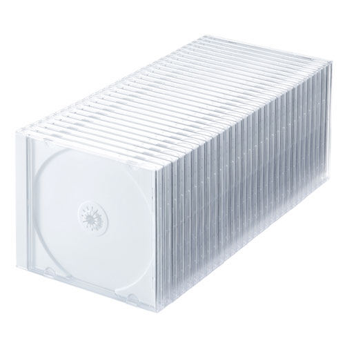 【5個セット(30枚×5)】 サンワサプライ Blu-ray・DVD・CDケース(30枚セット・ホワイト) FCD-PN30WNX5|EMBL 店