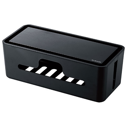 【5個セット】 エレコム スタンド付きケーブルボックス 小 ブラック EKC-BOX003BKX5|EMBL 店