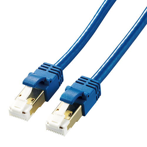 【5個セット】 エレコム Cat7 LANケーブル 3m ブルーメタリック LD-TWSYT/BM3X5｜EMBL　店