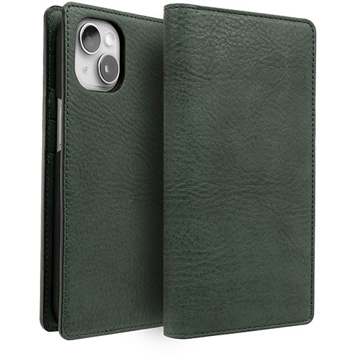 ABBI SIGNATURE VINTAGE イタリアンレザー MagSafe対応ダイアリーケース for iPhone 15 グリーン ABS26161i15｜EMBL　店