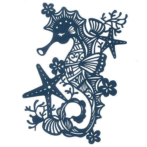 切り絵注文受付ページ 楽天市場】トラストプリンティング 切り絵キット タツノオトシゴ/sea