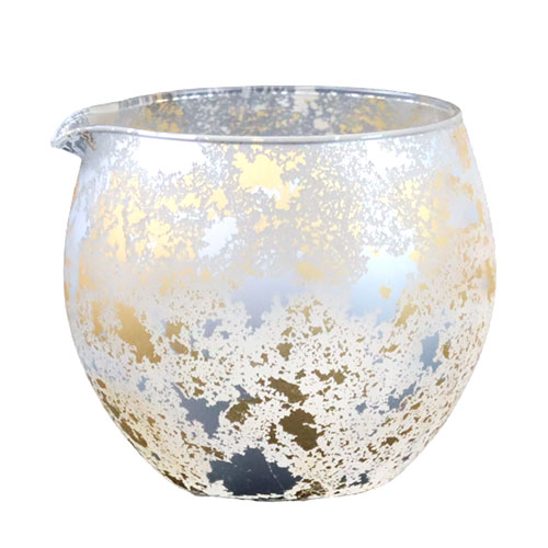 ♦︎豪華絢爛♦︎金銀彩加工♦︎白地♦︎フルオーダー 淡青釉裏金銀彩青叢文鉢(中田 一於)｜ギャラリージャパン