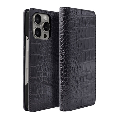 ABBI SIGNATURE LIPARI イタリアンレザー MagSafe対応ダイアリーケース for iPhone 16 Pro Max ブラック ABS27349i16PM｜EMBL　店
