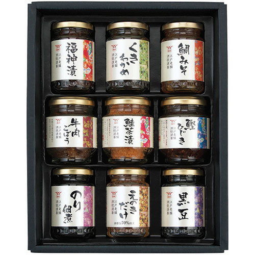 【4セット】 酒悦 山海探幸 【福神漬・くきわかめ・のり佃煮・鮭茶漬・鯛みそ・黒豆・えのきだけ・牛肉ごぼう・鰹ひじき】 FUJI-350159151X4|EMBL 店