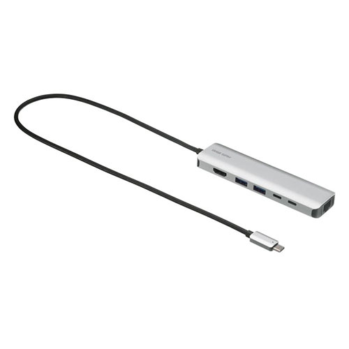 サンワサプライ 8K対応 USB Type-C ドッキングステーション シルバー USB-DKM9S|EMBL 店