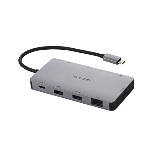 エレコム ドッキングステーション9in1(USB PD3.1対応) 薄型ノートパソコンの機能を拡張 シルバー DST-090BP1SV|EMBL 店