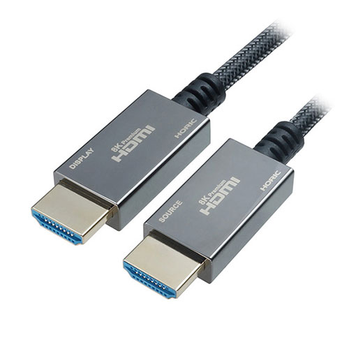 HORIC 光ファイバー HDMIケーブル 10m メッシュ Ultra High Speed規格準拠品 ブラック(クロムメッキ) HH100-083BB|EMBL 店
