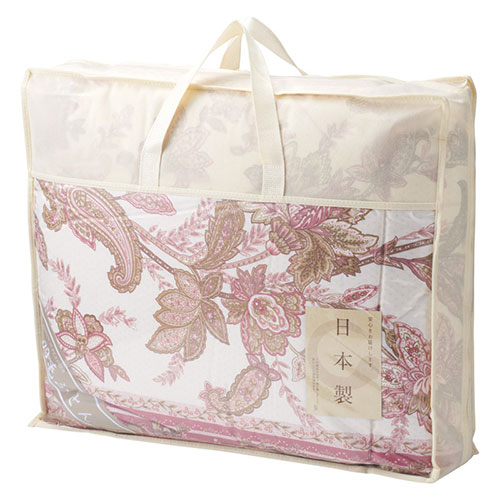 ダウン85%入り日本製羽毛肌掛けふとん ピンク 150&times;210cm 軽くて保温性に優れたダウン B2158047｜EMBL　店