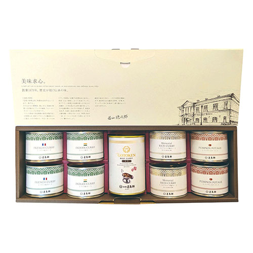 五島軒 プレミアムカレー・ポタージュ缶詰9缶セット 【ビーフカレー・フランス風ビーフカレー・インド風チキンカレー ほか】 FUJI-150410665｜EMBL　店