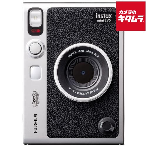 フジフイルム インスタントカメラ instax mini Evo 「チェキ」BLACK USB Type-C対応 ハイブリッド デジカメ