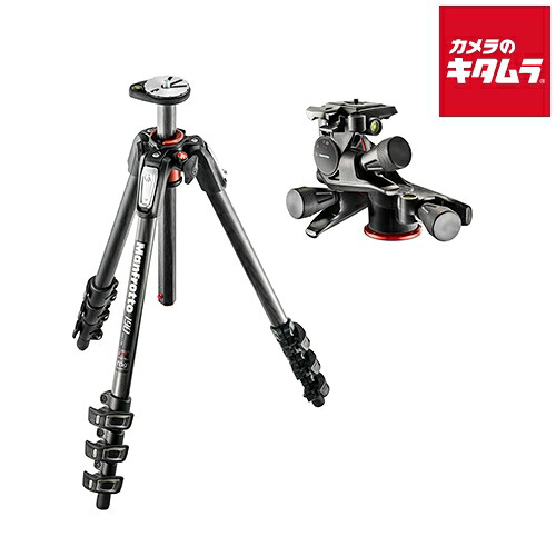 マンフロット JP-MK190C4-3WG XPROギア雲台+190プロカーボン4段三脚 《納期約3ヶ月》|カメラのキタムラ