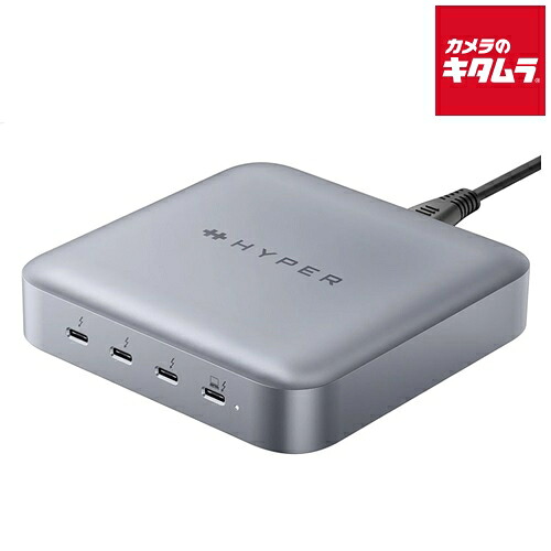 ロア・インターナショナル HYPER HyperDrive Thunderbolt 4 GaN 4ポート電源一体型パワーハブ HP-HDTB4PH 《納期未定》