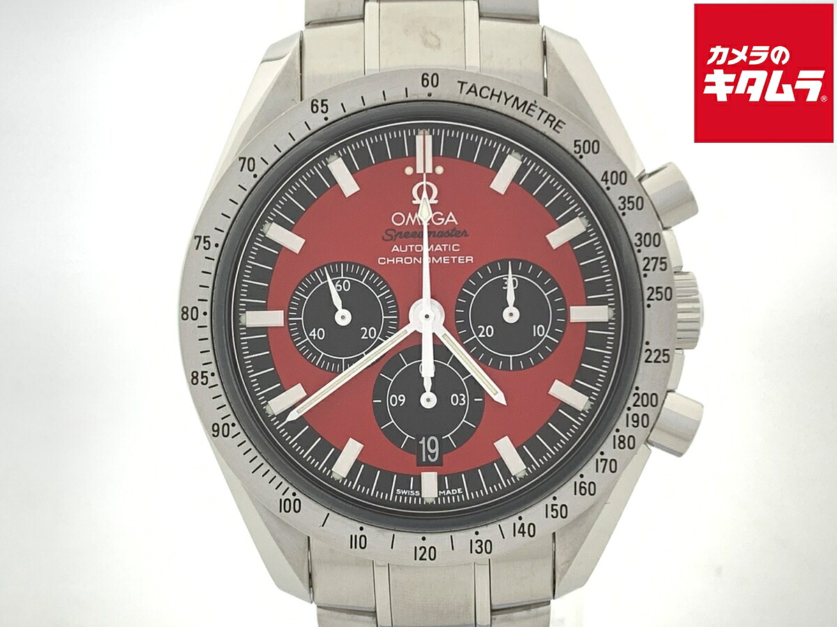 【中古】 【良品】 オメガ(OMEGA) スピードマスター レッド/ブラック 3506.61 SS ミハエルシューマッハ F1ワールドチャンピオン記念限定モデル 【1年保証】