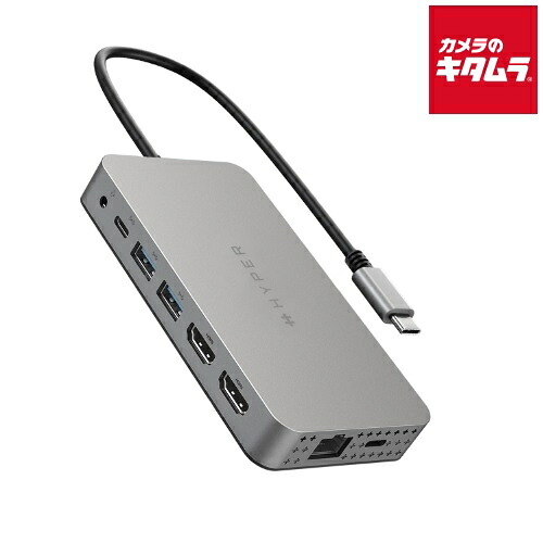 ロア・インターナショナル HYPER HyperDrive デュアル4K HDMI 10in1 USB-Cハブ for M1/M2 HP-HDM1H 《納期未定》