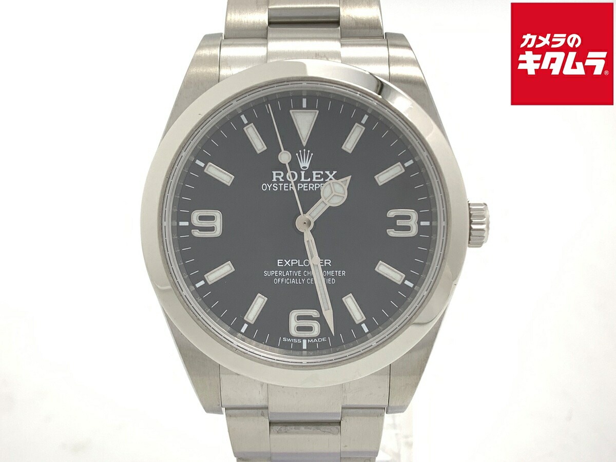 【中古】 【美品】 ロレックス(ROLEX) エクスプローラーI ブラック 214270 ステンレス 後期 【1年保証】