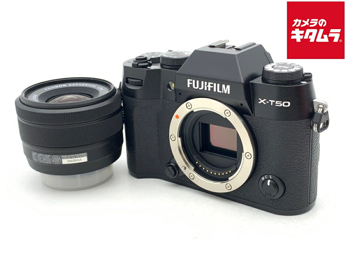 【中古】 【美品】 フジフイルム X-T50 XC15-45mmレンズキット ブラック 【ミラーレス一眼】 【6ヶ月保証】