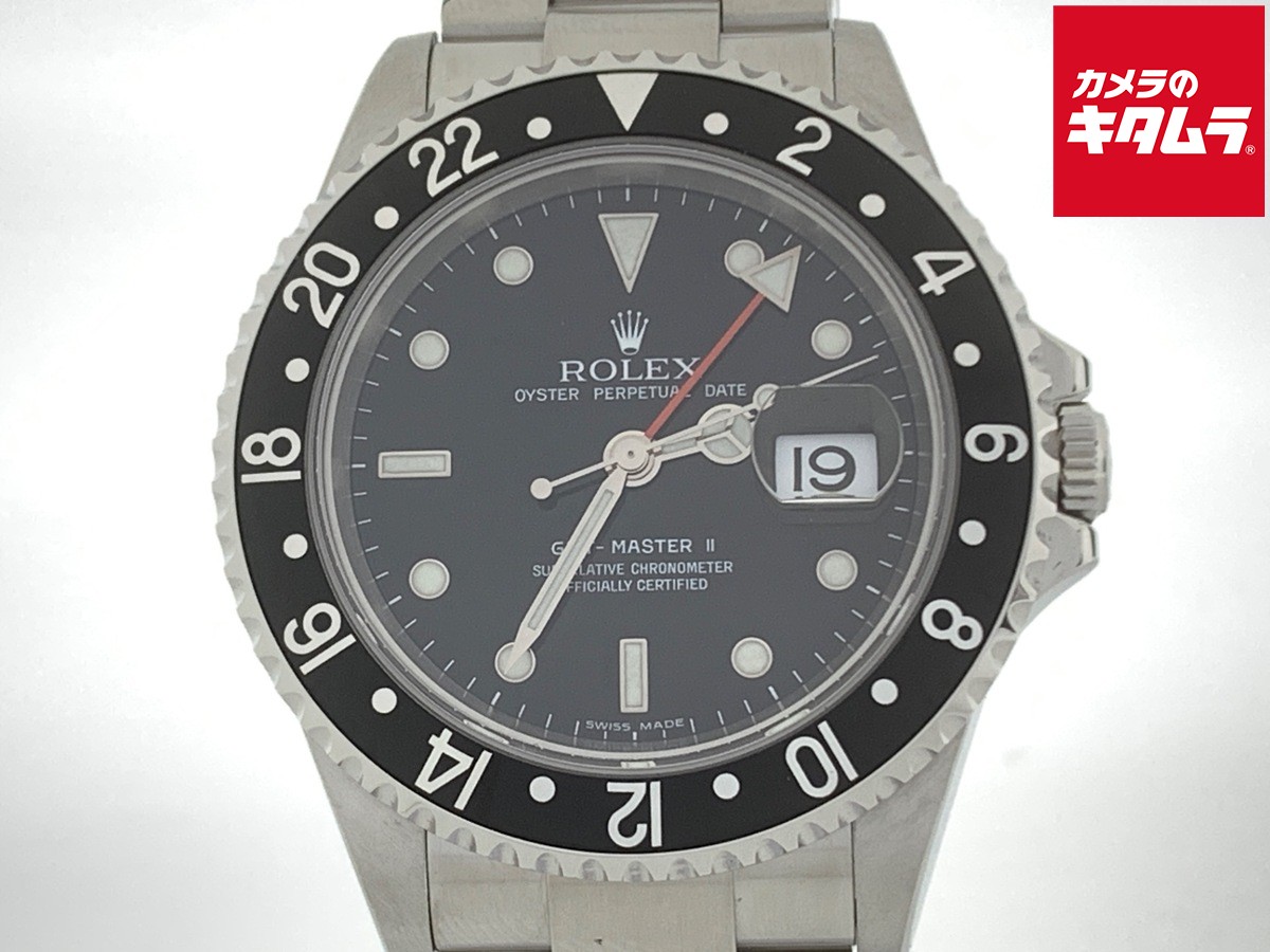 【中古】 【美品】 ロレックス(ROLEX) GMTマスターII ブラック 16710 ステンレス ブラックベゼル スティックダイヤル 【1年保証】｜カメラのキタムラ