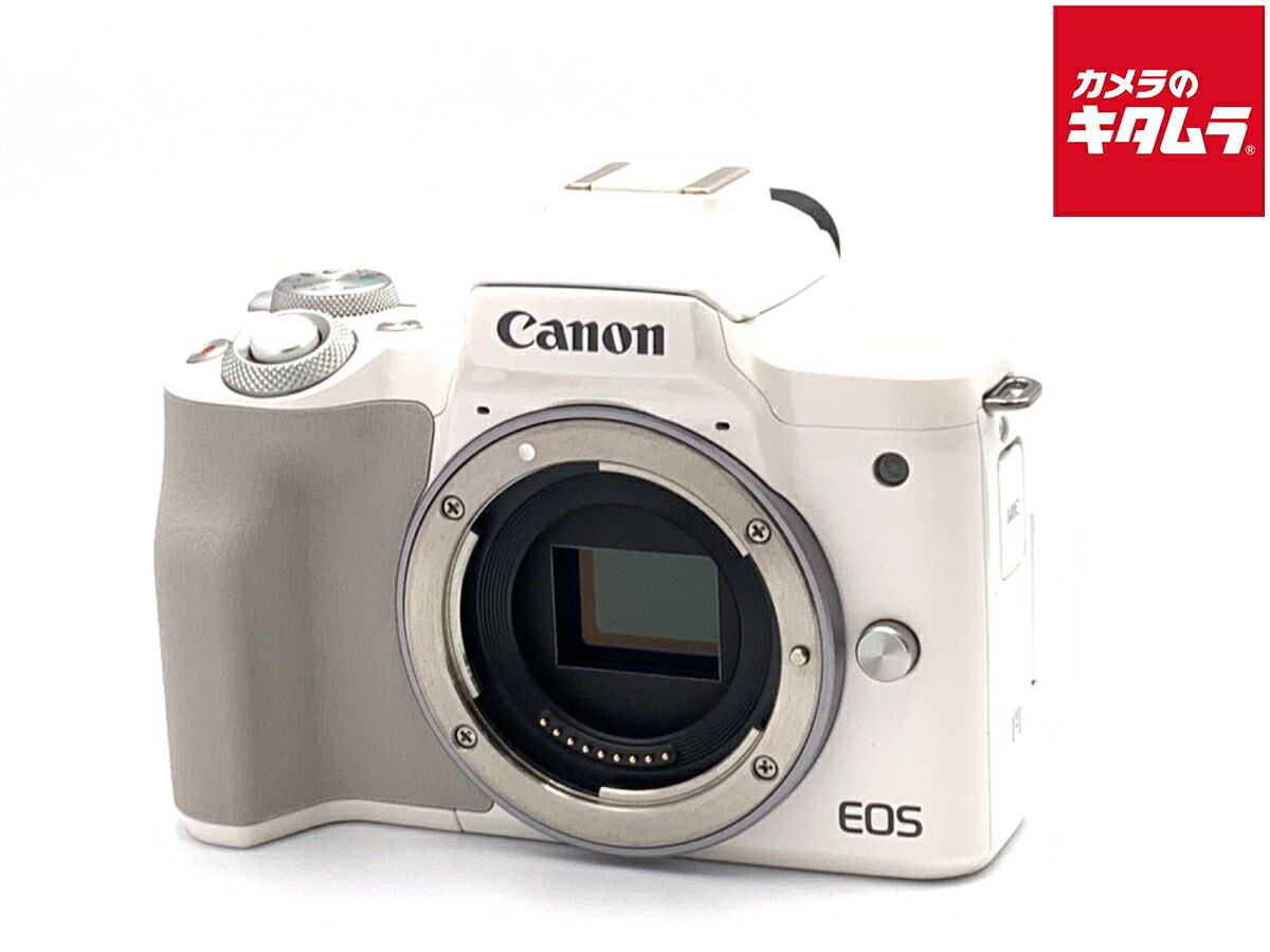 【中古】 【美品】 キヤノン EOS Kiss M ボディ ホワイト 【ミラーレス一眼】 【6ヶ月保証】