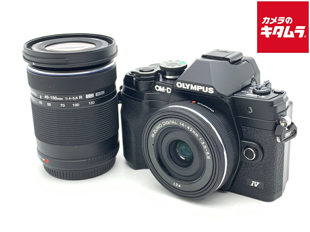 【中古】 【良品】 オリンパス OM-D E-M10 MarkIV EZダブルズームキット ブラック 【ミラーレス一眼】 【6ヶ月保証】