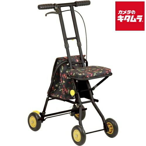 幸和製作所 SICP01 手押し車 プチカ フラワーブラック 《納期約１－２週間》