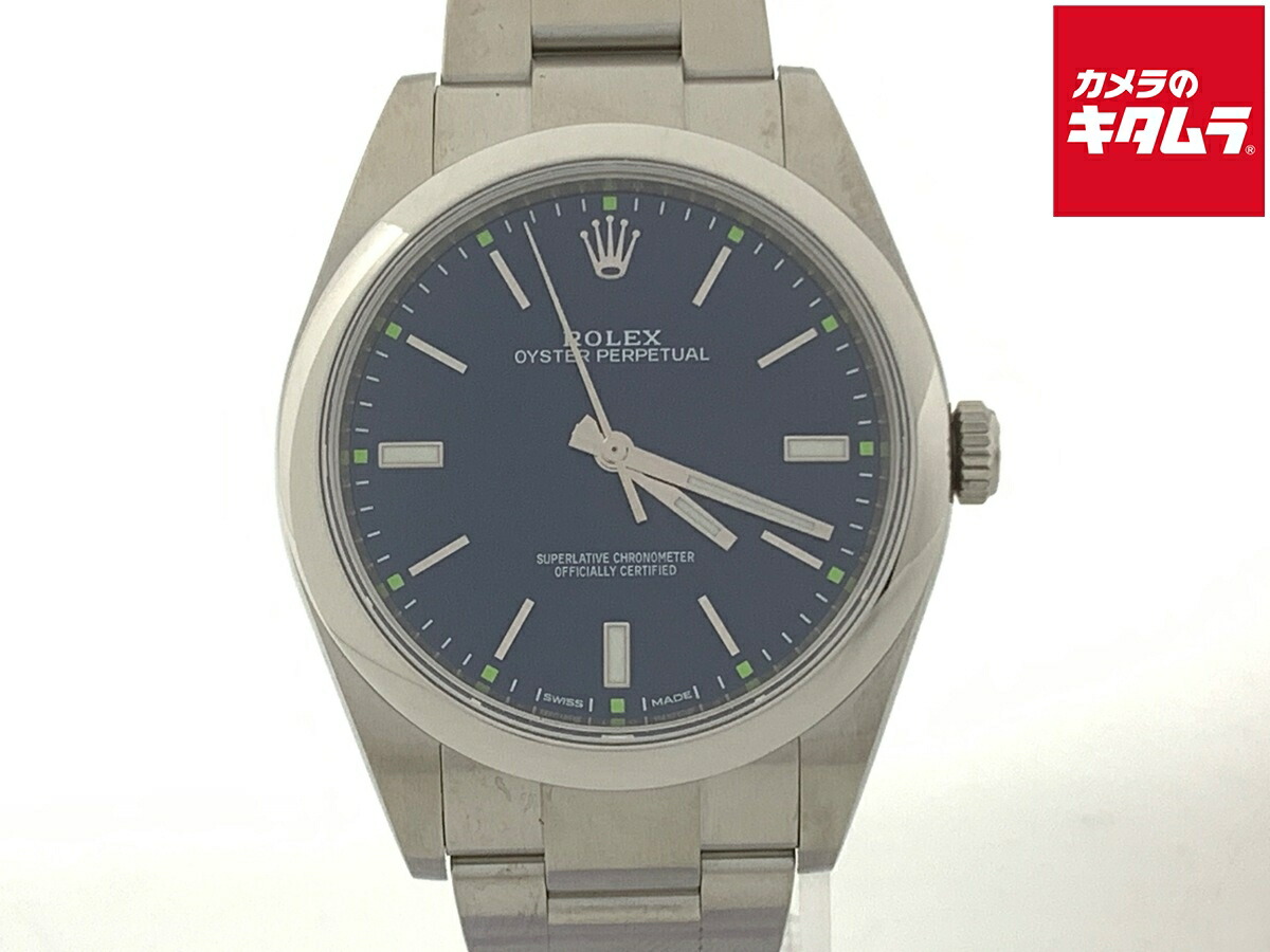 【中古】 【美品】 ロレックス(ROLEX) オイスターパーペチュアル 39 ブルー 114300 ステンレス OB 【1年保証】