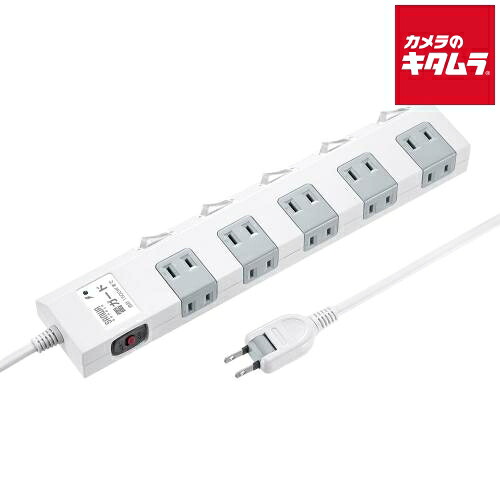 サンワサプライ TAP-SP2110SW-5 節電タップ（2P・10個口・5m）