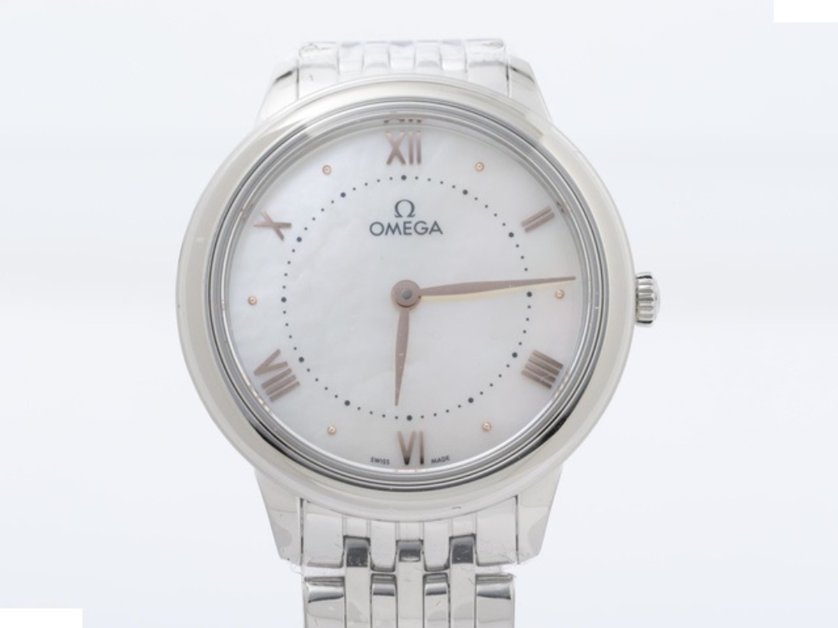 オメガ(OMEGA)_デ・ヴィル_プレステージ_ホワイト_434.10.30.60.05.001_ステンレススティール