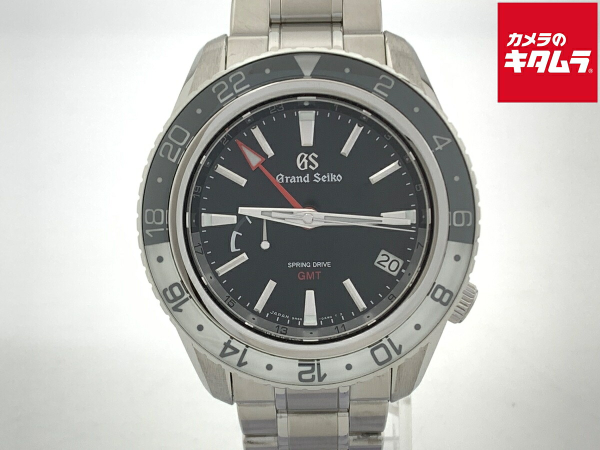 【中古】 【良品】 グランドセイコー スプリングドライブ GMT ブラック SBGE277/9R66-0BK0 ステンレススティール 【1年保証】