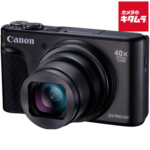 キヤノン PowerShot SX740 HS ブラック Canon コンパクトデジタルカメラ Wi-Fi搭載 光学40倍ズーム 4K動画 《納期約２−３週間》