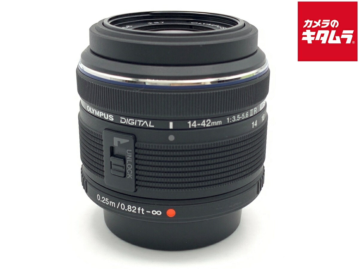 【中古】 【並品】 オリンパス M.ZUIKO DIGITAL 14-42mm F3.5-5.6 II R ブラック 【交換レンズ】 【6ヶ月保証】