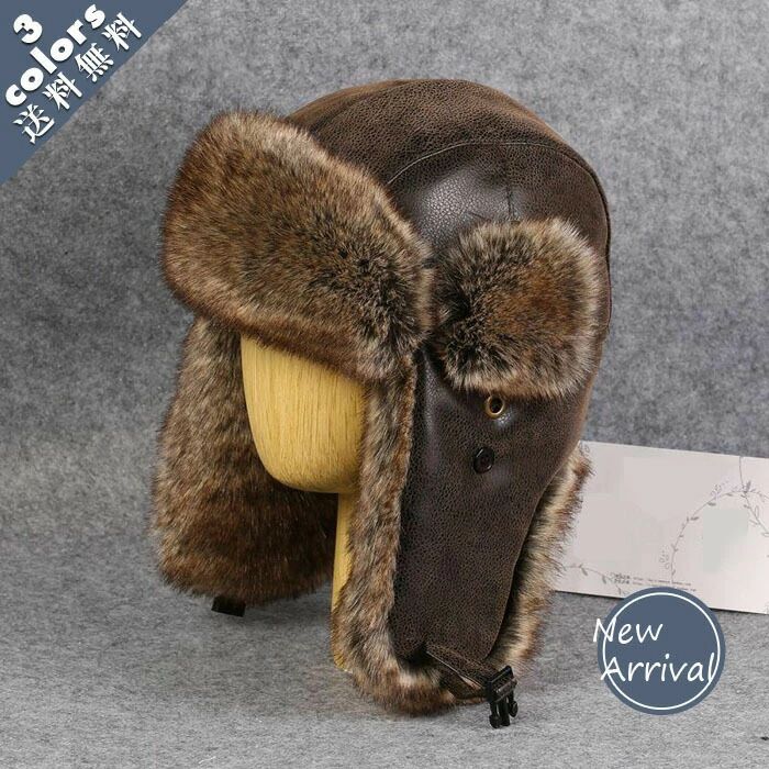 ＼予約販売／ロシア帽 メンズ パイロットキャップ フライトキャップ ファー 大きいサイズ 防寒 あったか 毛皮帽子 耳あて 厚手 アウトドア おしゃれ 送料無料